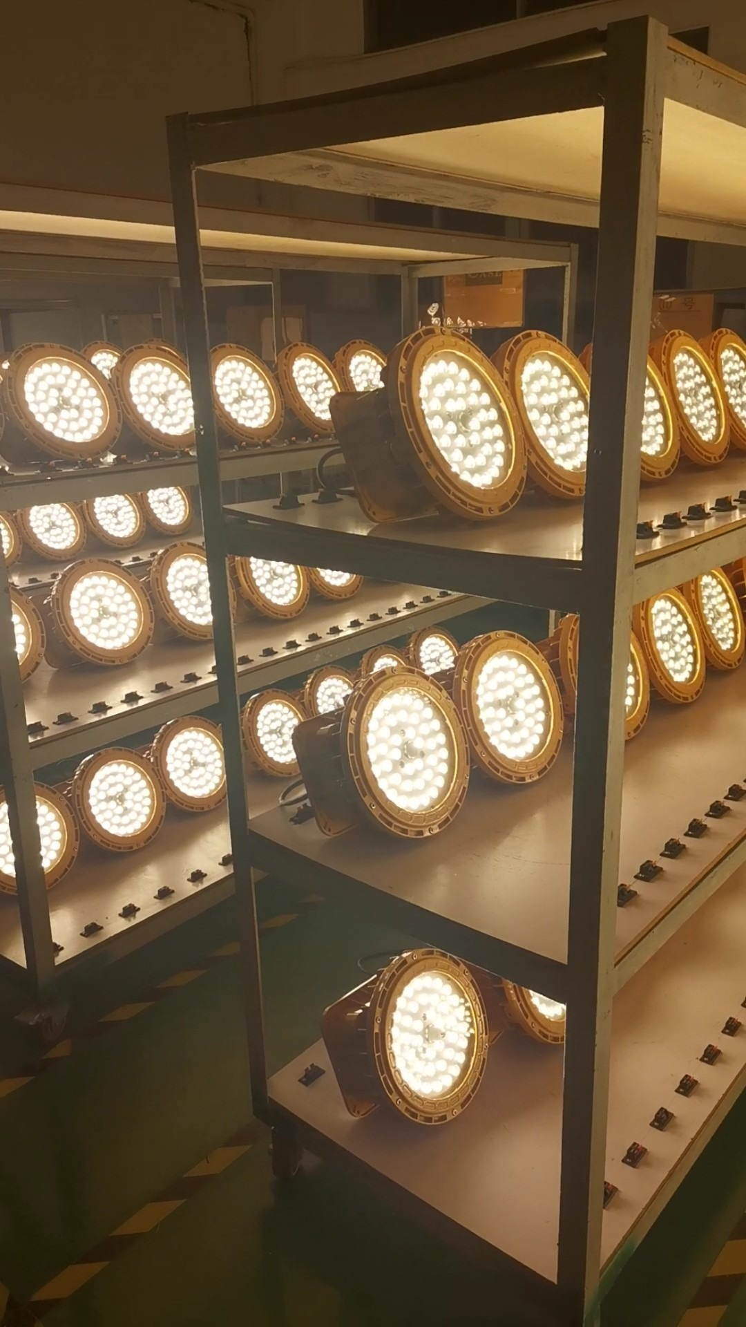 Final power-on safety testing of explosion-proof lighting before delivery at JoeAn