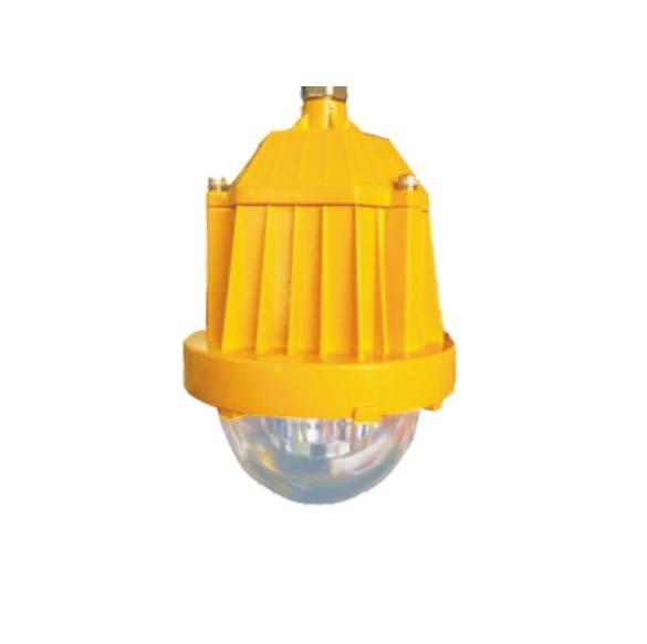 ZBD119 explosion-proof platform light with yellow finned body and glass dome