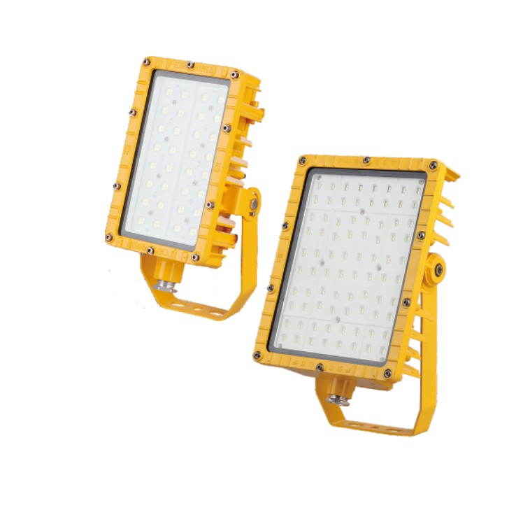 ZBD154 explosion-proof LED floodlight with a hinged mounting bracket