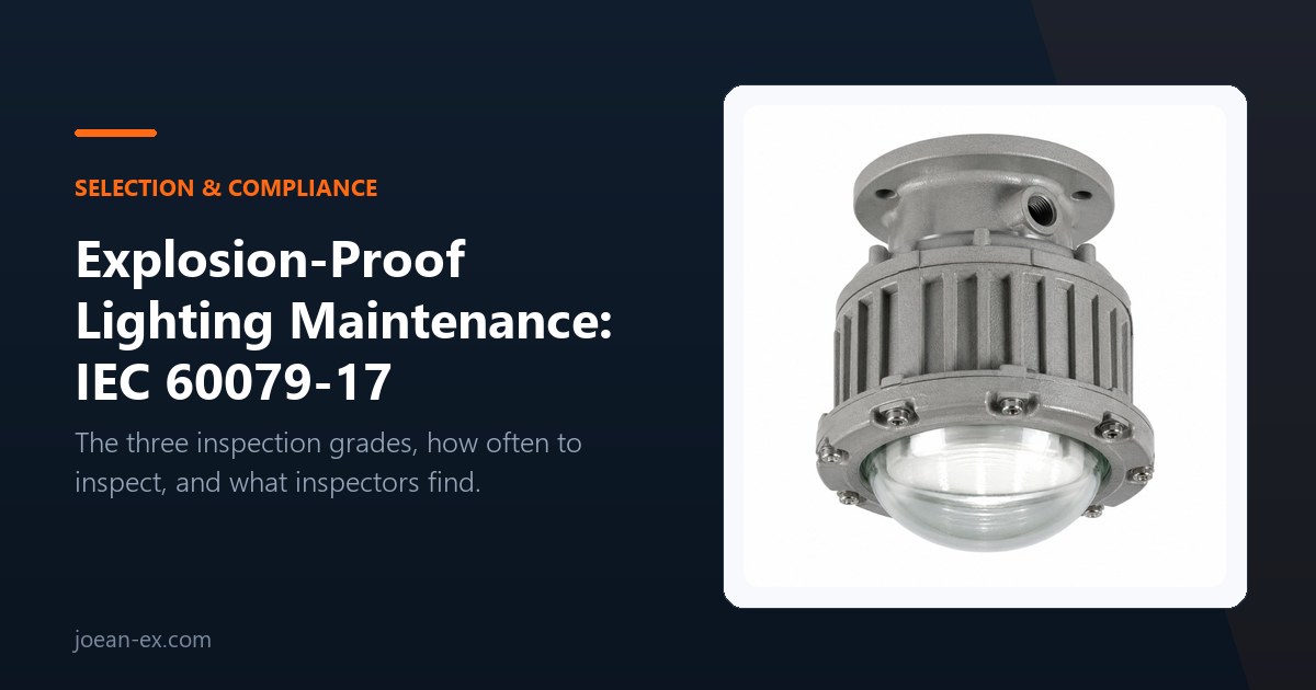 Explosion-Proof Lighting Maintenance and Inspection: IEC 60079-17 Guide