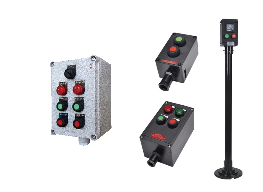 BZC series explosion-proof anti-corrosion control stations: box-mounted, wall-mounted and pole-mounted push button stations